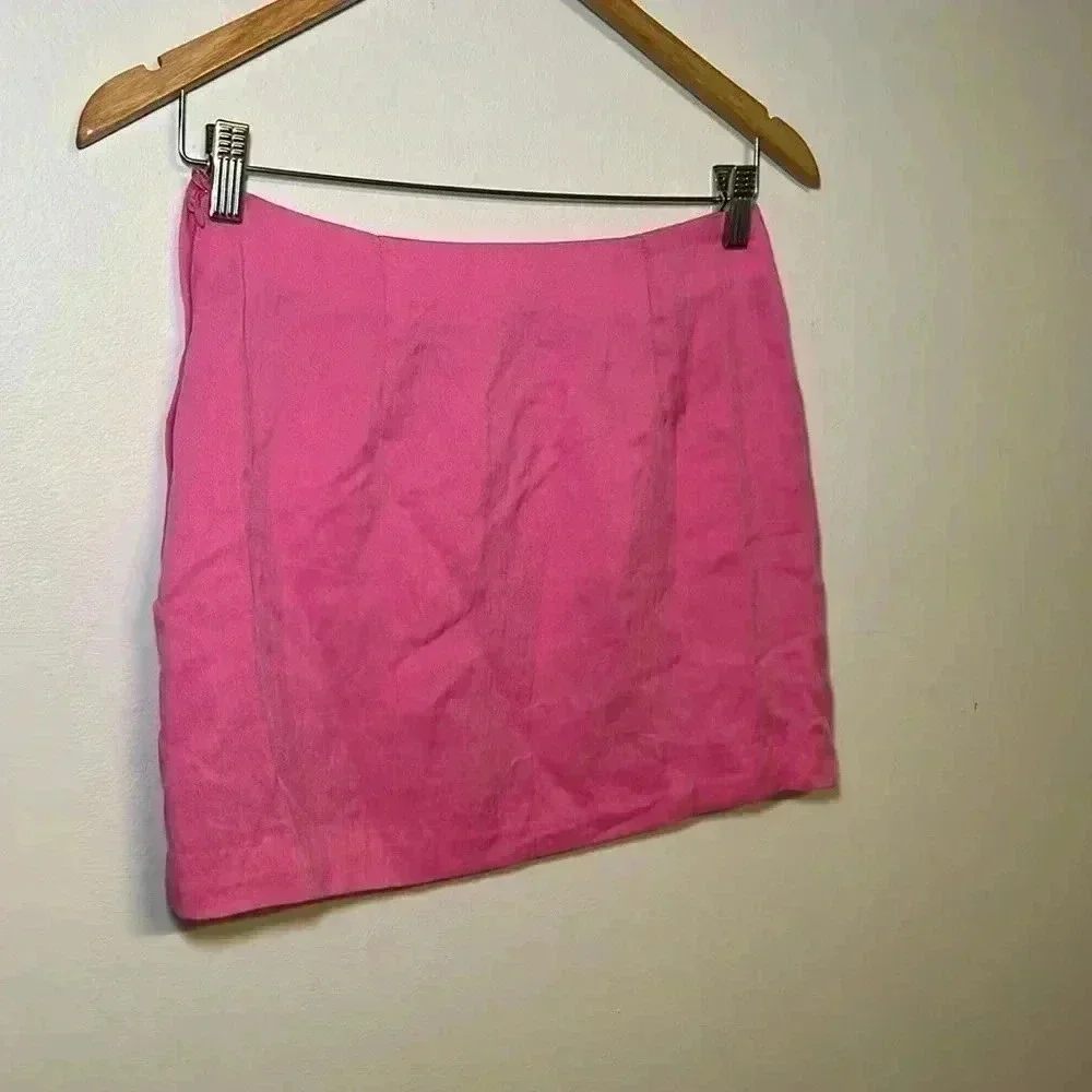 Pink Slit mini skirt